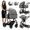 Standard-GREY, variant on Baby High-View Stroller, Portable Baby Carriage,Baby Pushchair with Spacious Storage Basket for 0-36 Months,Black