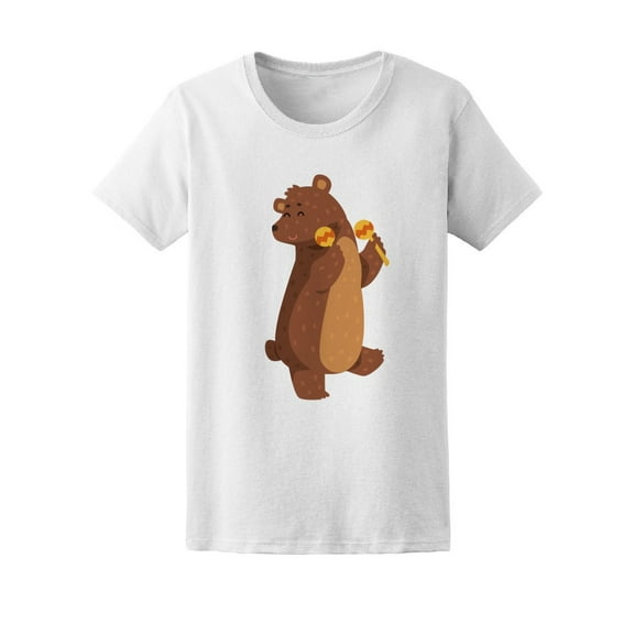 Happy Bear Dancing With Maracas Tee Women's -Image by Shutterstock