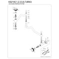 thumbnail image 3 of Kingston Brass KS2101RKX Webb Wall Mount Pot Filler Faucet with Knurled Handle, Polished Chrome, 3 of 4