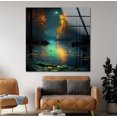 thumbnail image 3 of HelloGlass Tempered Glass Wall Art Oversized office Wall Decor Abstract Art And Cool Wall Hanging Lake View Wall Art Waterfall Wall Art View Wall Art 12x18inch, 3 of 11