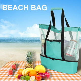 Smartpeas Beach Bag-Insulated Tote Bag for Women - Waterproof Beach Bag with Cooler Bag Compartment - Rubber Sandproof