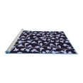thumbnail image 2 of Ahgly Company Machine Washable Indoor Square Oriental Blue Industrial Area Rugs, 8' Square, 2 of 4