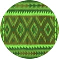 thumbnail image 1 of Ahgly Company Indoor Round Oriental Green Traditional Area Rugs, 4' Round, 1 of 1