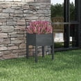 thumbnail image 1 of Jardinera VidaXL de madera maciza gris de pino 50 x 50 x 70 cm, 1 of 3