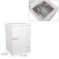 thumbnail image 2 of Chest Freezer 3.5 CU.FT, Horizontal Freezer with Storage Basket, Quiet Compact Freezer - 7 Temperature Settings, White, 2 of 10