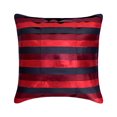 thumbnail image 1 of Funda de almohada roja, moderna funda de almohada a rayas, 30 x 30 cm (12 x 12 pulgadas), funda de almohada decorativa de piel sintética, rayas de piel metalizada brillante - ¡Dios mío, es rojo!, 1 of 5