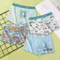 thumbnail image 2 of NIEWTR Toddler Boys Underwear Boxer Briefs Softness and Breathability with Cute Animal Patterns(Blue,6-9 Years), 2 of 5