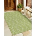 thumbnail image 6 of Unique Loom Outdoor Trellis Collection Area Rug - Links Trellis (7' 10" x 11' Rectangle Green/Ivory), 6 of 10