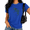 Blue, variant on Women's Outdoor Pond Calm Frog Circular Ripple Shadow Nature Graphic Short Sleeve T-Shirts white Tops