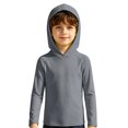 thumbnail image 4 of Bigetiay Sun UPF 50+ Beach Hooded Rash Guard for Boys – Long Sleeve Pullover Sun Shirt with Raglan Sleeves for Kids, Size 3-4 Years, 4 of 6