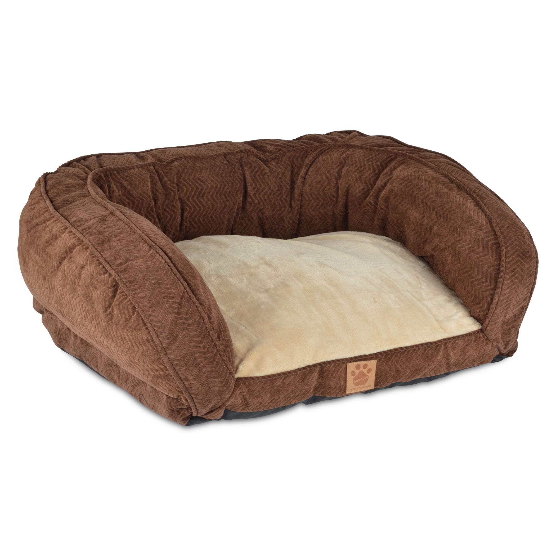SnooZZy Chocolate Gusset Couch Pet Bed