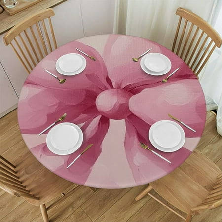 

Autua Flowers Round Tablecloth Stain-Resistant Washable Polyester Fabric for Indoor Outdoor Restaurants Weddings Parties Home Kitchen Decor 54 -58