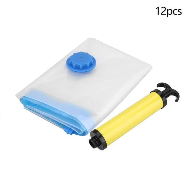 Qiilu Sacs de rangement compacts sous vide avec pompe main