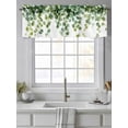 thumbnail image 4 of Country Green Leaves Curtain Valances for Windows, Country Pastoral Vines Plants Kitchen Valance Window Treatment, Light Filtering Block Curtains for Bathroom/Bedroom/Living Room 42'' x 18'', 4 of 9