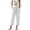 White, variant on SwiftWear Women's High Waist Cropped Work Pants with Pockets Back Elastic Waist Straight Leg Trousers Casual Dressy Cotton Pants for Everyday & Office