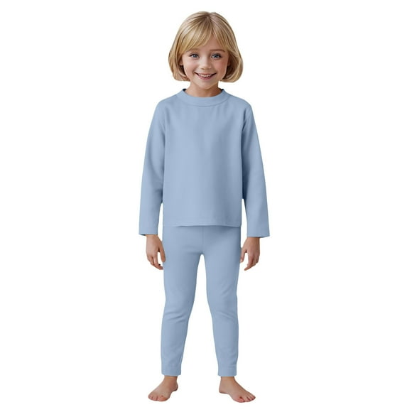 Gubotare Pyjamas pour Bébé 2 Pcs Pyjamas pour Tout-Petits Garçons Pyjamas Enfants 2 Pcs Pjs Vêtements de Nuit Ensembles (Bleu Clair,7-8 Ans)