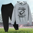 thumbnail image 3 of AOMPMSDX Boys Outfits Set New Hooded Football Letter Printed Hoodie Pants Children's Casual Two Piece Fashion Trend American Football Fans Sports Gift Tracksuit 9 Years-10 Years, 3 of 3