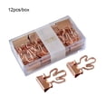 thumbnail image 4 of Baohd 1/2/3/5 12x Documents In Order - Metal Binder Clips For Elliot Folder Widely Shape Metal Binder Clips Cactus - Rose gold 1 Pc, 4 of 6