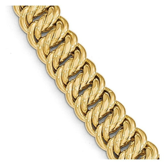 14 Carats Or Jaune Poli Fantaisie Lien Bracelet
