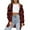 Red, variant on Turilly Womens Jackets Ladies Women's Spring and Autumn Lapel Top Loose Casual Buttoned Long Sleeve Plaid Shirt Jacket