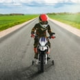 thumbnail image 4 of Costway 12V Licensed Aprilia Kids Ride On Motorcycle Electric Dirt Bike with Light & Music, 4 of 10
