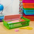 thumbnail image 5 of Bright Creations 8-Pack Plastic Bins - 10.25 x 6.5 x 2.3 In, Multicolor Classroom Bins - Storage Baskets for Organizing Shelves, Arts & Crafts, Toys, 5 of 9
