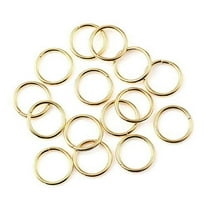HDSupplies 200 Pieces - 8mm Jump Rings Gold Tone Plated - 18 Gauge (1mm Thickness)