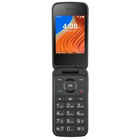 Walmart Family Mobile TCL Flip 2, 8GB, Black- Prepaid Feature Phone