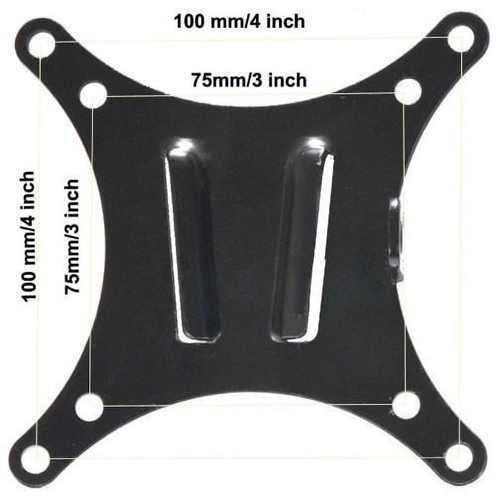 VideoSecu Articulating TV Monitor Wall Mount for 15"-29" Tilt Swivel LCD LED Full Motion Flat Panel Screen Bracket with mounting hole patterns 100x100/75x75mm, Removable Plate CYK - image 2 of 3