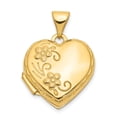 thumbnail image 1 of 14K Yellow Gold Domed Heart Locket, 1 of 3