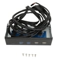 thumbnail image 3 of Media Dashboard, Plug And Play Durable Metal PC Multifunction Dashboard 10Gbps  For Chassis 2U3+2U2+TC, 3 of 8
