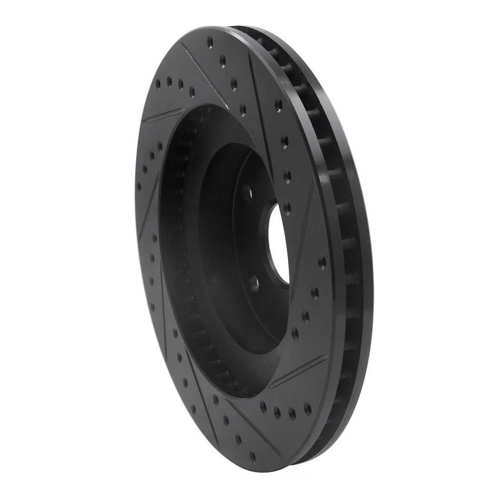 Dynamic Friction Company 633-13011L DFC Brake Rotor - Drilled And Slotted - Black