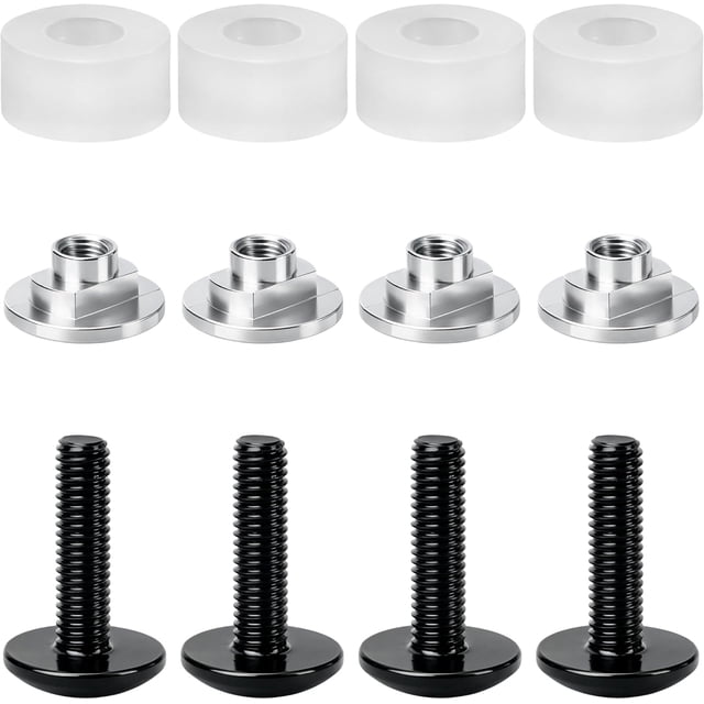 Hockey Helmet Visor Repair Kit Screws Sturdy Visor Spacers Football Accessories Includes 4 Screws, 4 Nuts, 4 Spacers, Replacement Safety Easy to Install Maintenance Back up Hardwares