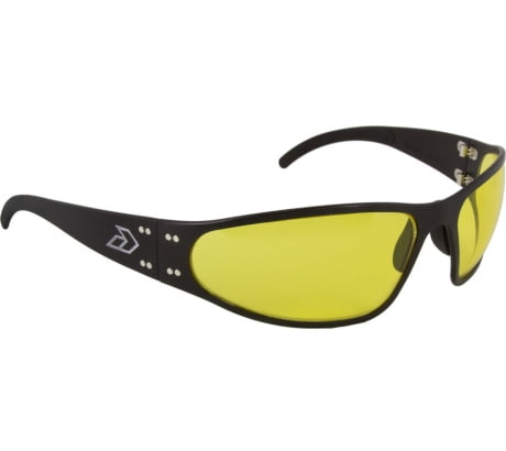 NEW Gatorz Magnum BLACK Aluminum Scratch Resistant Yellow Lens Sunglasses 