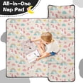 thumbnail image 4 of Unicorn and Butterfly Beige Pattern Teens Toddler Nap Mat with Pillow, Sleeping Mat Bag for Preschool Daycare 59"x22", 4 of 6