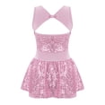 thumbnail image 2 of Zaldita Kids Girls Shiny Sequins Sleeveless Mesh Spliced Leotard Dress with Bowknot Modern Ballet Pink 10, 2 of 5