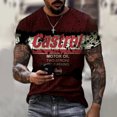 thumbnail image 3 of Camiseta de hombre de gran tamaño, vintage, de manga corta, con estampado Castrol, de tela holgada, informal, con estampado de aceite, para hombre, ropa de calle, 3 of 5