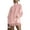 Pink, variant on Women's Solid Color High Neck Loose Fit Suede Dress with Pockets and Tassel, Long Sleeve Boho Maxi Dress, Fall Winter Dress，M