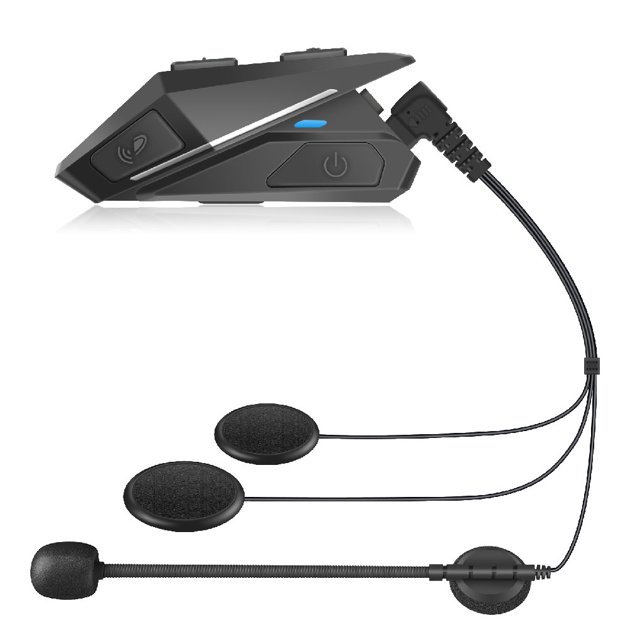 Methold Auriculares inalámbricos para casco de motocicleta, botón de llamada manos libres, compatible con Bluetooth 5,0, suministros para motocicletas Cables de audio/vídeo