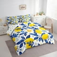 thumbnail image 3 of Manfei Lemon 7-Piece Bedding Comforter Set,Summer Fruit King Bedding Sets,Yellow Blue White Bed Sheets For Teens,Microfiber Bedroom Decor Reversible, 3 of 8