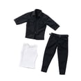 thumbnail image 4 of arctrm 1/12 Action Figure Clothes Set, Work Shirt Model, Cosplay Accessories, Miniature Black, 4 of 10