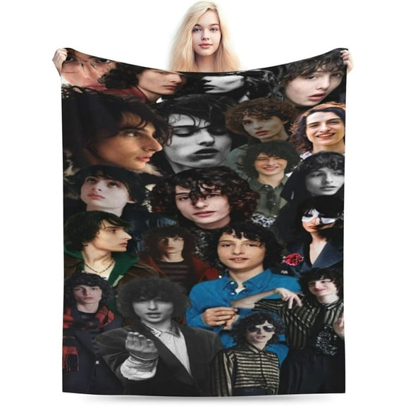 Blanket Finn Wolfhard Soft and Comfortable Wool Fleece Throw Blankets Gift for Home Decoration Sofa Office car Camping Yoga Travel Home Decoration Cozy Plush Beach