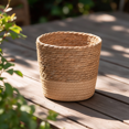thumbnail image 5 of Lilixerw Woven Planter Basket, Brown Medium 6.88x4.72x5.51 inch Flower Pot Cover, Storage Basket for Indoor Outdoor Office Balcony Home Decoration, 5 of 9