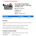 thumbnail image 2 of Rear Variable Timing Solenoid - Compatible with 2006 - 2008 Honda Pilot FWD 3.5L V6 2007, 2 of 2