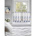 thumbnail image 4 of Half Window Curtain 36 Inches Long, Starfish Window Treatment Curtain Drapes, Blue Ocean Coastal Coral Shell Nautical Boat Small Tier Curtains for Bathroom Over Sink, 27.5"x36", 2 Panels, 4 of 7