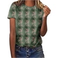 thumbnail image 1 of Camisas de Manga Larga para las Mujeres Suelto Ajuste Impreso Verano Sexy Cuello Redondo Superior, Poliéster Regular, 1 of 5