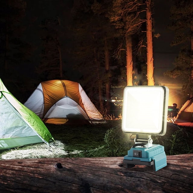 4 Inch USB-C Rechargeable Outdoor Work Light Compatible with 18V 21V Lithium Batteries for Camping and Emergency Use