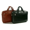thumbnail image 2 of K-Cliffs Deluxe Leather Briefcase Business Portfolio Fit Laptop, Black, 2 of 3