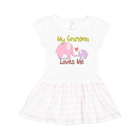 

Inktastic My Grandma Loves Me Gift Toddler Girl Dress