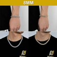thumbnail image 4 of 8Mm Men Luxury Zircon CZ Jewelry Women Iced Out Miami Prong Cuban Link Chain Hip Hop Rapper Necklace, 4 of 7